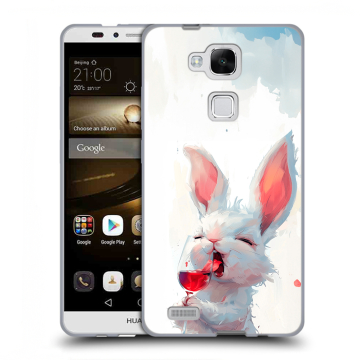 Пластиковый чехол на Huawei Ascend Mate 7 с принтом кролик зайчик