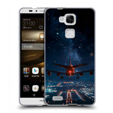 Пластиковый чехол на Huawei Ascend Mate 7 с принтом самолет