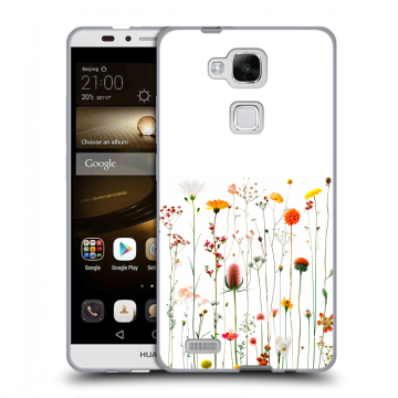 Пластиковый чехол на Huawei Ascend Mate 7 с принтом цветы