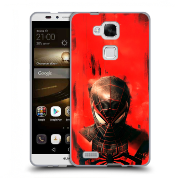 Пластиковый чехол на Huawei Ascend Mate 7 с принтом человек паук spiderman