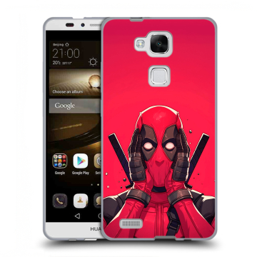 Пластиковый чехол на Huawei Ascend Mate 7 с принтом Дедпул Deadpool Пластиковый чехол на Huawei Ascend Mate 7 с принтом Дедпул Deadpool