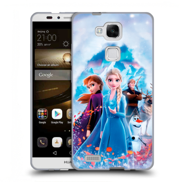Пластиковый чехол на Huawei Ascend Mate 7 с принтом Холодное сердце Frozen