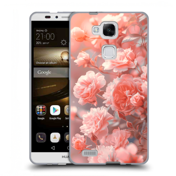 Пластиковый чехол на Huawei Ascend Mate 7 с принтом Розы цветы