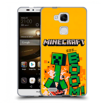 Пластиковый чехол на Huawei Ascend Mate 7 с принтом Майнкрафт Minecraft