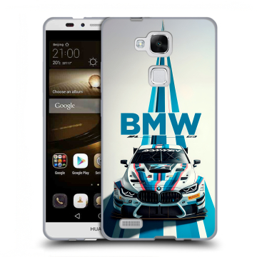Пластиковый чехол на Huawei Ascend Mate 7 с принтом БМВ BMW