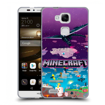 Пластиковый чехол на Huawei Ascend Mate 7 с принтом Майнкрафт Minecraft