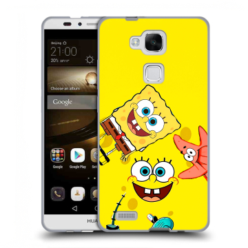 Пластиковый чехол на Huawei Ascend Mate 7 с принтом Спанч боб Спанчбоб Пластиковый чехол на Huawei Ascend Mate 7 с принтом Спанч боб Спанчбоб