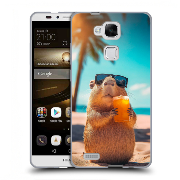 Пластиковый чехол на Huawei Ascend Mate 7 с принтом Капибара
