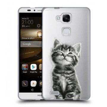 Пластиковый чехол на Huawei Ascend Mate 7 с принтом Котенок Пластиковый чехол на Huawei Ascend Mate 7 с принтом Котенок