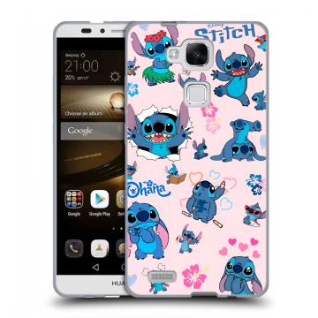 Пластиковый чехол на Huawei Ascend Mate 7 с принтом Лило и Стич
