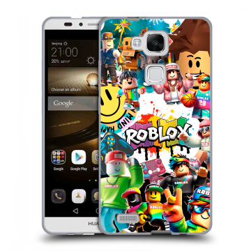 Пластиковый чехол на Huawei Ascend Mate 7 с принтом Roblox Роблокс