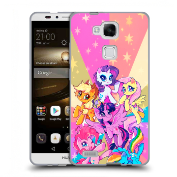 Пластиковый чехол на Huawei Ascend Mate 7 с принтом My little pony Дружба чудо