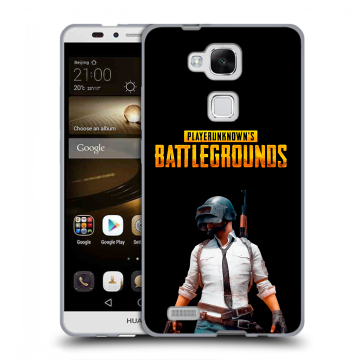 Пластиковый чехол на Huawei Ascend Mate 7 с принтом PUGB ПАГБ