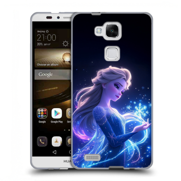 Пластиковый чехол на Huawei Ascend Mate 7 с принтом Холодное сердце Frozen