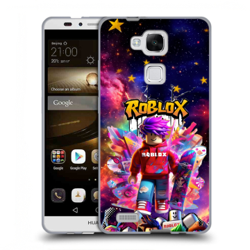 Пластиковый чехол на Huawei Ascend Mate 7 с принтом Roblox Роблокс