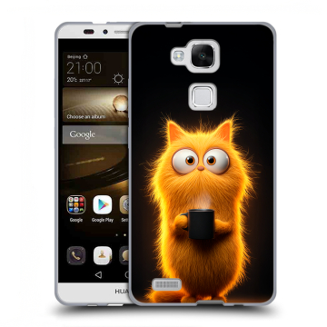 Пластиковый чехол на Huawei Ascend Mate 7 с принтом Смешной кот