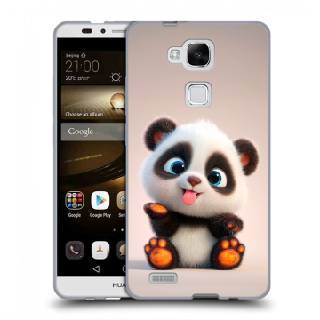 Пластиковый чехол на Huawei Ascend Mate 7 с принтом милая панда