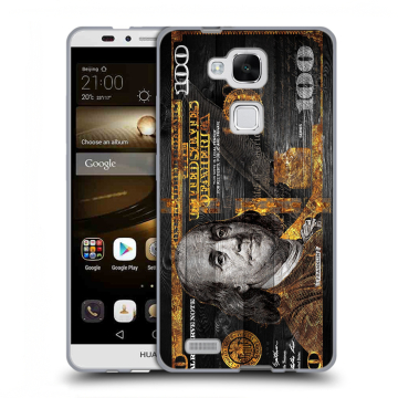 Пластиковый чехол на Huawei Ascend Mate 7 с принтом Доллар деньги