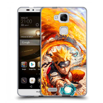 Пластиковый чехол на Huawei Ascend Mate 7 с принтом Аниме Наруто Naruto