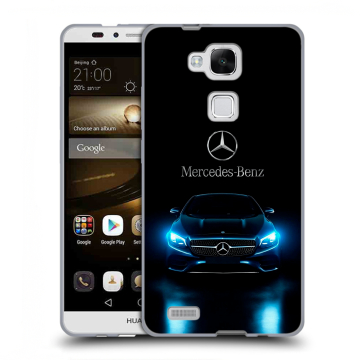 Пластиковый чехол на Huawei Ascend Mate 7 с принтом Mercedes Мерседес