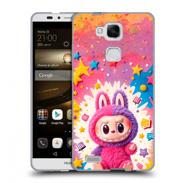 Пластиковый чехол на Huawei Ascend Mate 7 с принтом Labubu Лабубу