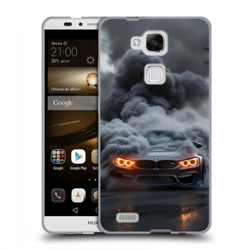 Пластиковый чехол на Huawei Ascend Mate 7 с принтом BMW БМВ