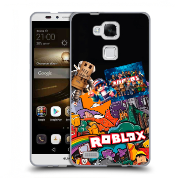 Пластиковый чехол на Huawei Ascend Mate 7 с принтом Roblox Роблокс