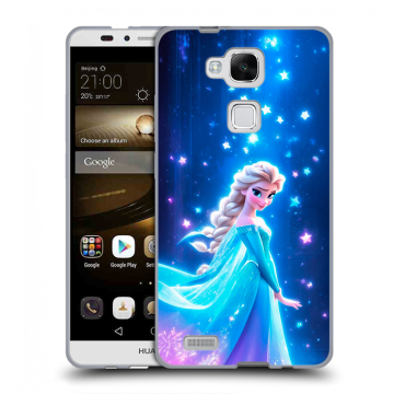 Пластиковый чехол на Huawei Ascend Mate 7 с принтом Холодное сердце Frozen