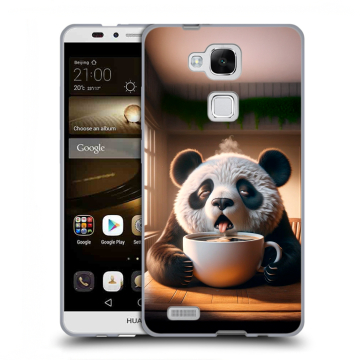 Пластиковый чехол на Huawei Ascend Mate 7 с принтом смешная панда Пластиковый чехол на Huawei Ascend Mate 7 с принтом смешная панда
