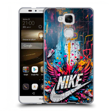 Пластиковый чехол на Huawei Ascend Mate 7 с принтом Nike Найк Пластиковый чехол на Huawei Ascend Mate 7 с принтом Nike Найк