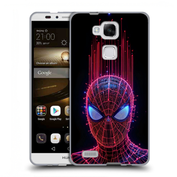 Пластиковый чехол на Huawei Ascend Mate 7 с принтом Spiderman Человек паук