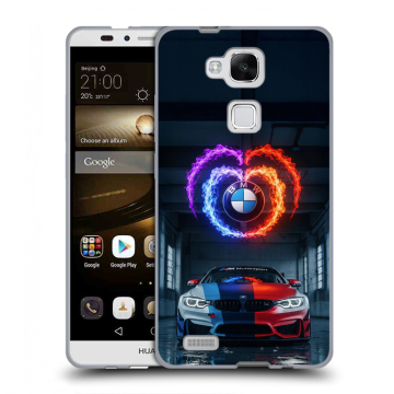 Пластиковый чехол на Huawei Ascend Mate 7 с принтом BMW БМВ