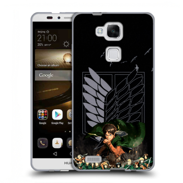 Пластиковый чехол на Huawei Ascend Mate 7 с принтом Атака титанов