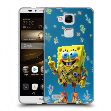 Пластиковый чехол на Huawei Ascend Mate 7 с принтом Спанч боб Спанчбоб Пластиковый чехол на Huawei Ascend Mate 7 с принтом Спанч боб Спанчбоб