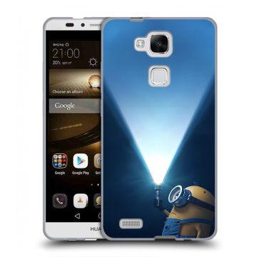 Пластиковый чехол на Huawei Ascend Mate 7 с принтом Миньоны