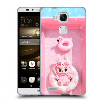 Пластиковый чехол на Huawei Ascend Mate 7 с принтом Labubu Лабубу