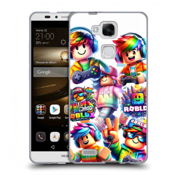 Пластиковый чехол на Huawei Ascend Mate 7 с принтом Roblox Роблокс