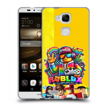 Пластиковый чехол на Huawei Ascend Mate 7 с принтом Roblox Роблокс
