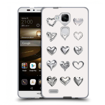Пластиковый чехол на Huawei Ascend Mate 7 с принтом Y2K сердечки Пластиковый чехол на Huawei Ascend Mate 7 с принтом Y2K сердечки