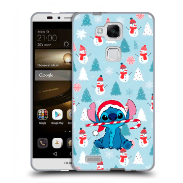 Пластиковый чехол на Huawei Ascend Mate 7 с принтом Стич Новый год Пластиковый чехол на Huawei Ascend Mate 7 с принтом Стич Новый год
