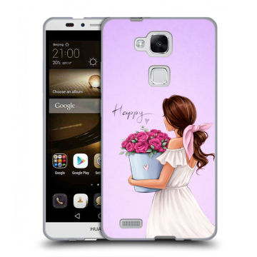 Пластиковый чехол на Huawei Ascend Mate 7 с принтом женский