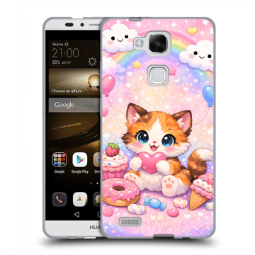 Пластиковый чехол на Huawei Ascend Mate 7 с принтом для девочек