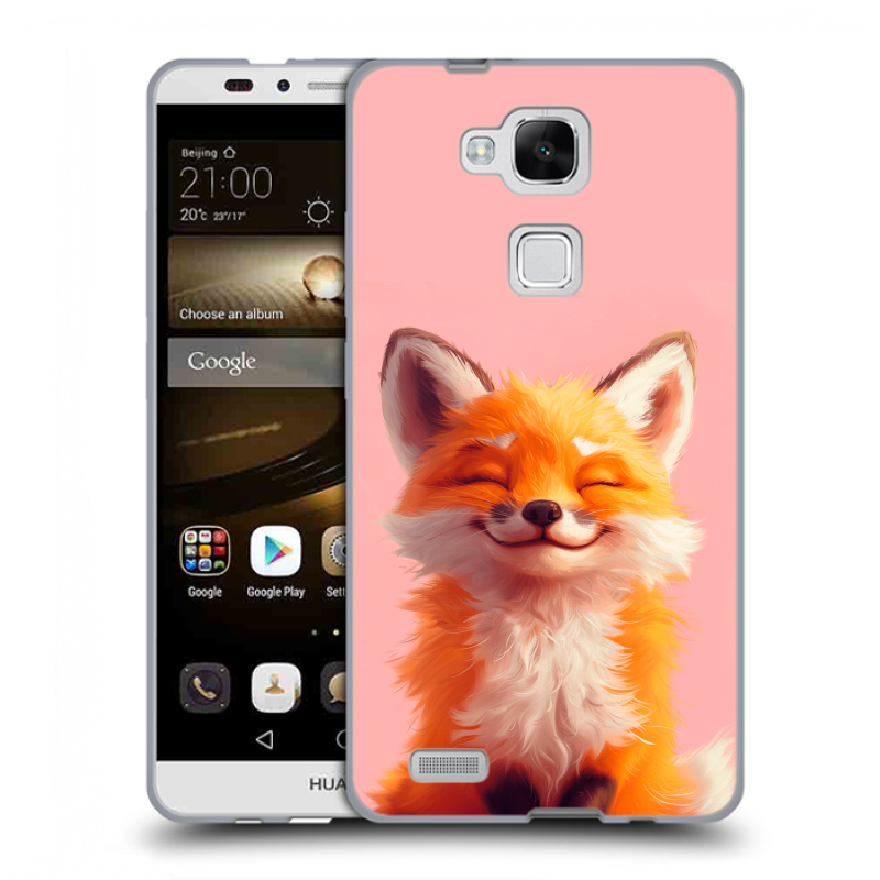 Пластиковый чехол на Huawei Ascend Mate 7 с принтом милая лиса Пластиковый чехол на Huawei Ascend Mate 7 с принтом милая лиса