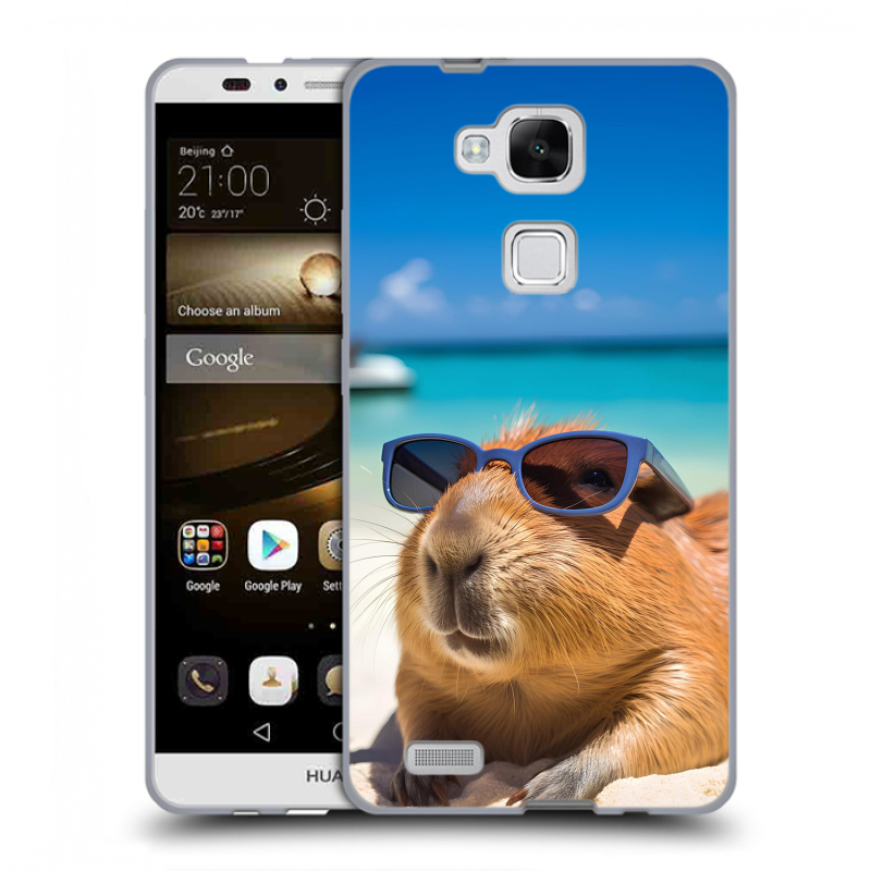 Пластиковый чехол на Huawei Ascend Mate 7 с принтом Капибара Пластиковый чехол на Huawei Ascend Mate 7 с принтом Капибара
