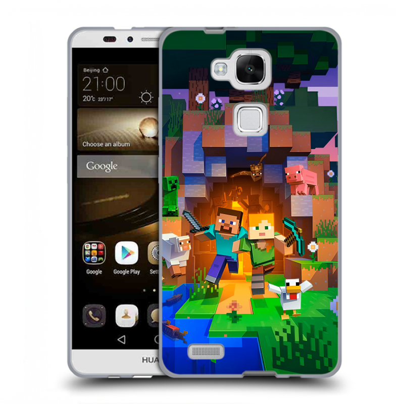 Пластиковый чехол на Huawei Ascend Mate 7 с принтом Майнкрафт Minecraft Пластиковый чехол на Huawei Ascend Mate 7 с принтом Майнкрафт Minecraft