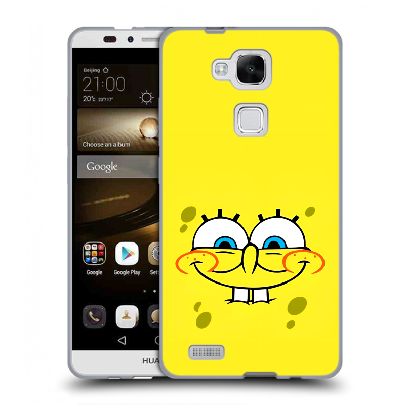 Пластиковый чехол на Huawei Ascend Mate 7 с принтом спанчбоб спанч боб Пластиковый чехол на Huawei Ascend Mate 7 с принтом спанчбоб спанч боб