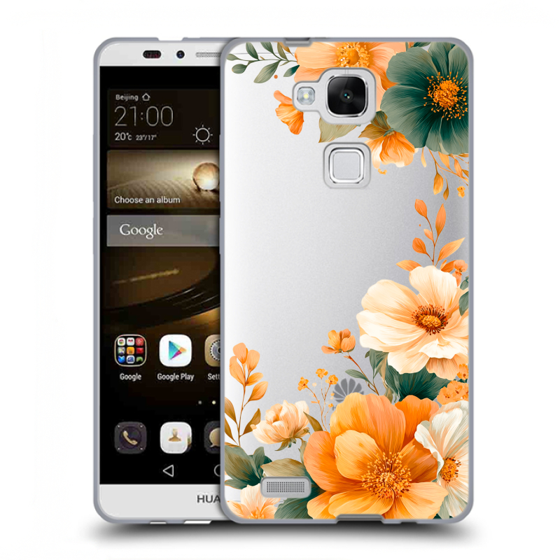 Пластиковый чехол на Huawei Ascend Mate 7 с принтом Цветы принт Пластиковый чехол на Huawei Ascend Mate 7 с принтом Цветы принт