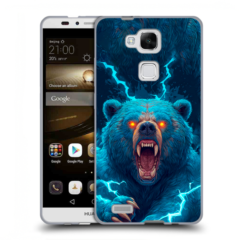 Пластиковый чехол на Huawei Ascend Mate 7 с принтом Медведь Пластиковый чехол на Huawei Ascend Mate 7 с принтом Медведь