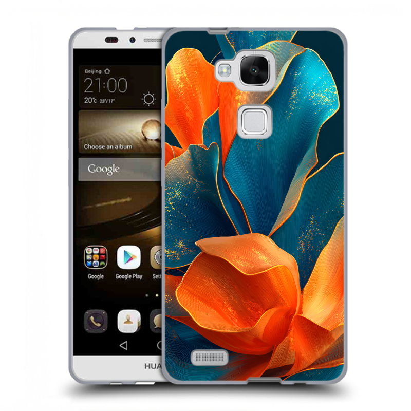 Пластиковый чехол на Huawei Ascend Mate 7 с принтом Цветы Пластиковый чехол на Huawei Ascend Mate 7 с принтом Цветы