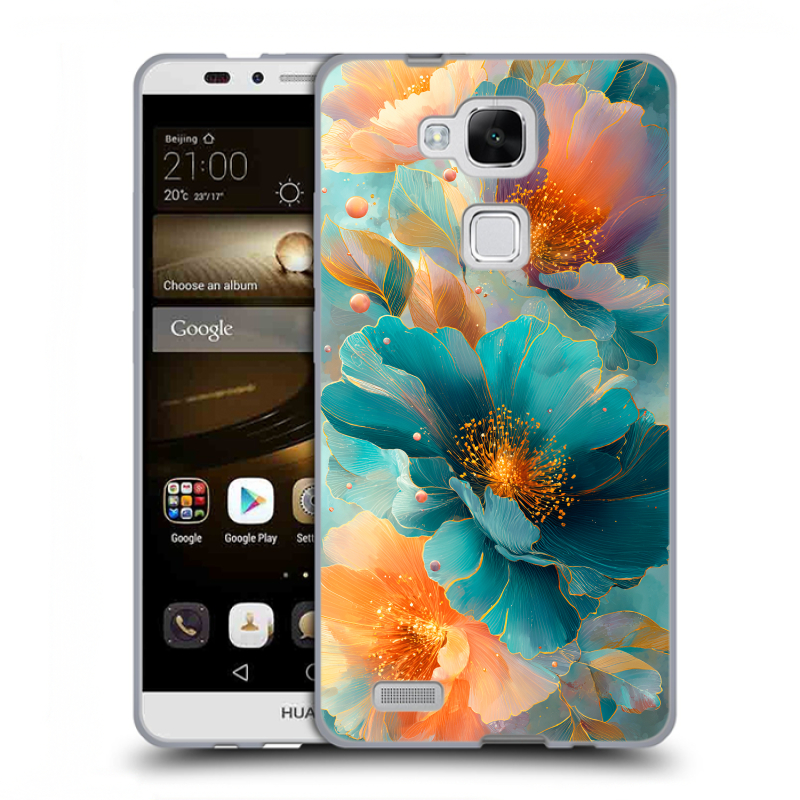 Пластиковый чехол на Huawei Ascend Mate 7 с принтом Цветы Пластиковый чехол на Huawei Ascend Mate 7 с принтом Цветы